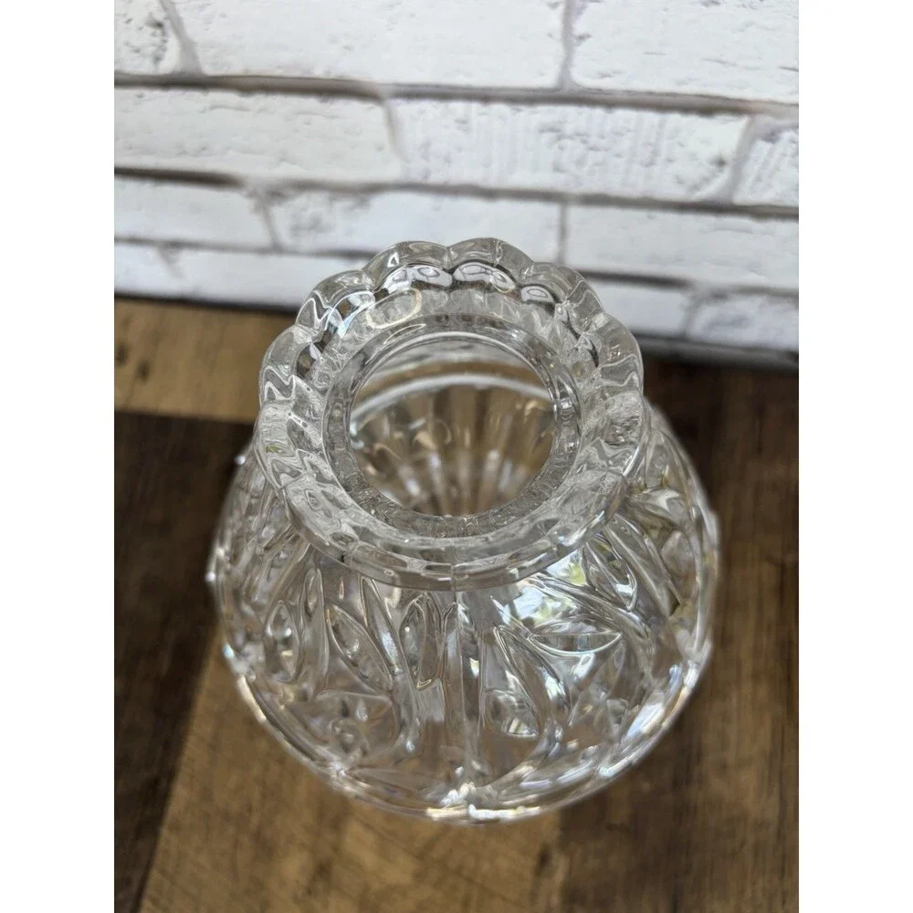 Fifth Avenue Crystal Portico Fairy Lamp Clear Glass Candle Holder 9” Tall